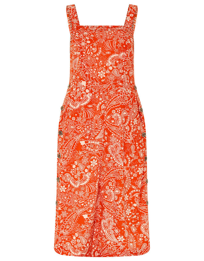 Misty Printed Midi Dress in LENZING™ ECOVERO™, Orange (ORANGE), large
