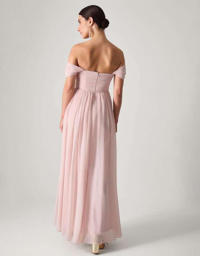 Evelyn Bardot Bridesmaid Dress, Pink (BLUSH), large