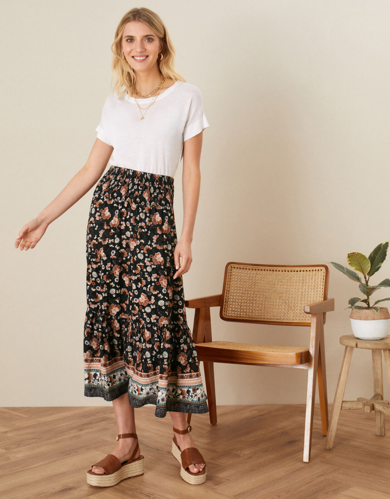 long floral skirt uk