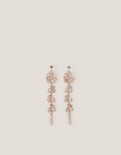 Diamanté Gemstone Drop Earrings, , large
