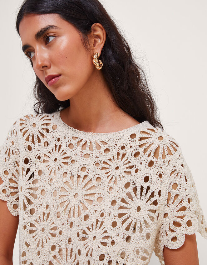 Riri Crochet Top, Natural (ECRU), large