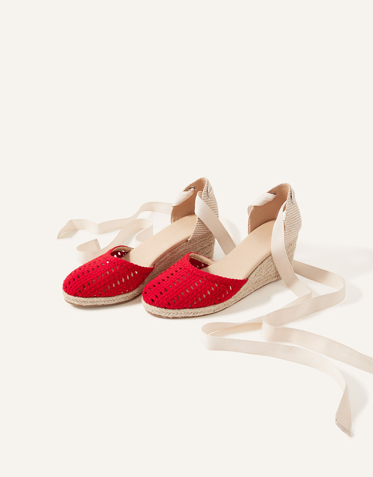 Red tie sales up espadrilles