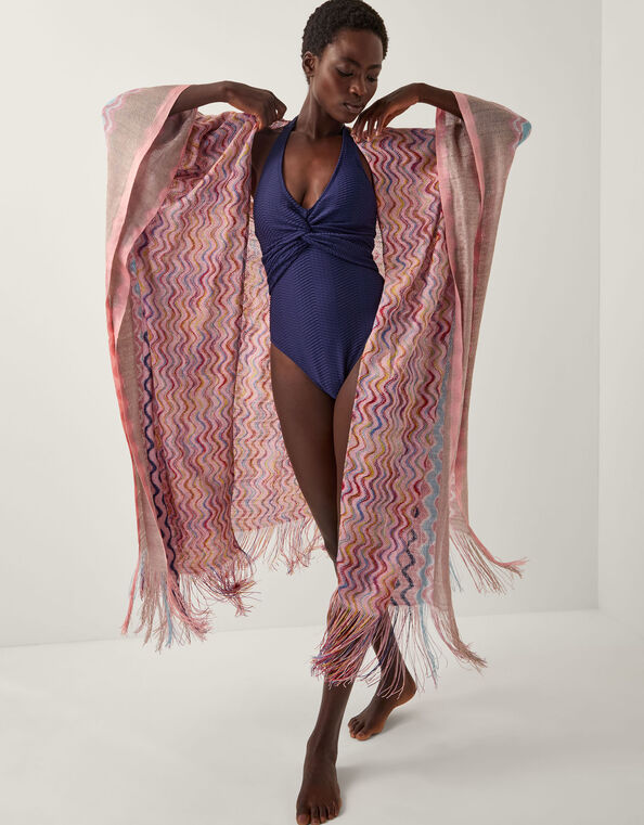 Catia Chevron Beach Cover Up, , large