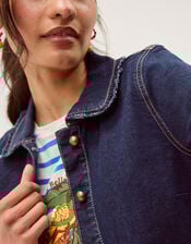 Sadie Frill Denim Jacket, Blue (INDIGO), large