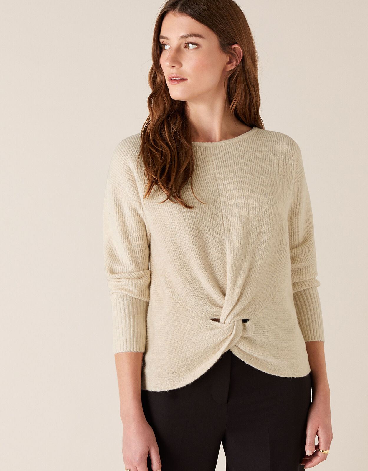 Twist front knitted jumper discount