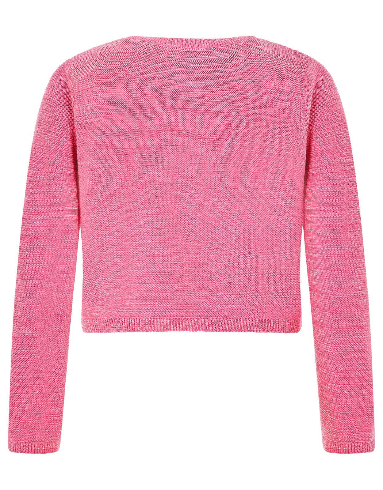 Penny Sparkle Knit Cardigan with Sequin Bow Pink