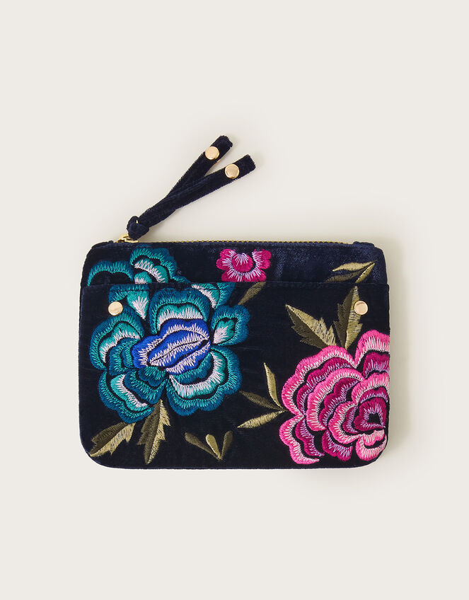 Floral Embroidered Purse, , large