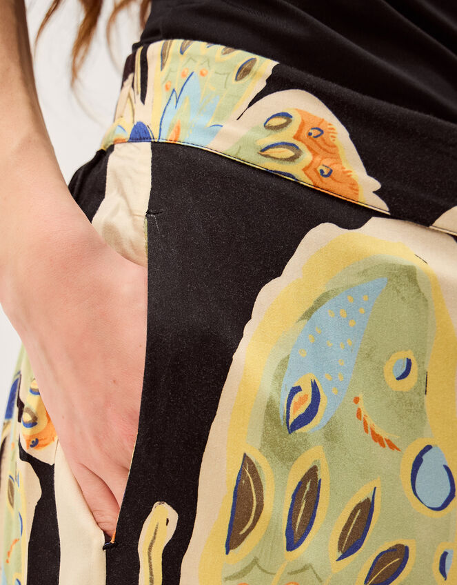 Clemence Aurelie Butterfly Palazzo Trousers, Black (BLACK), large