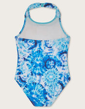 Tie Dye Crochet Swimsuit, Blue (TURQUOISE), large