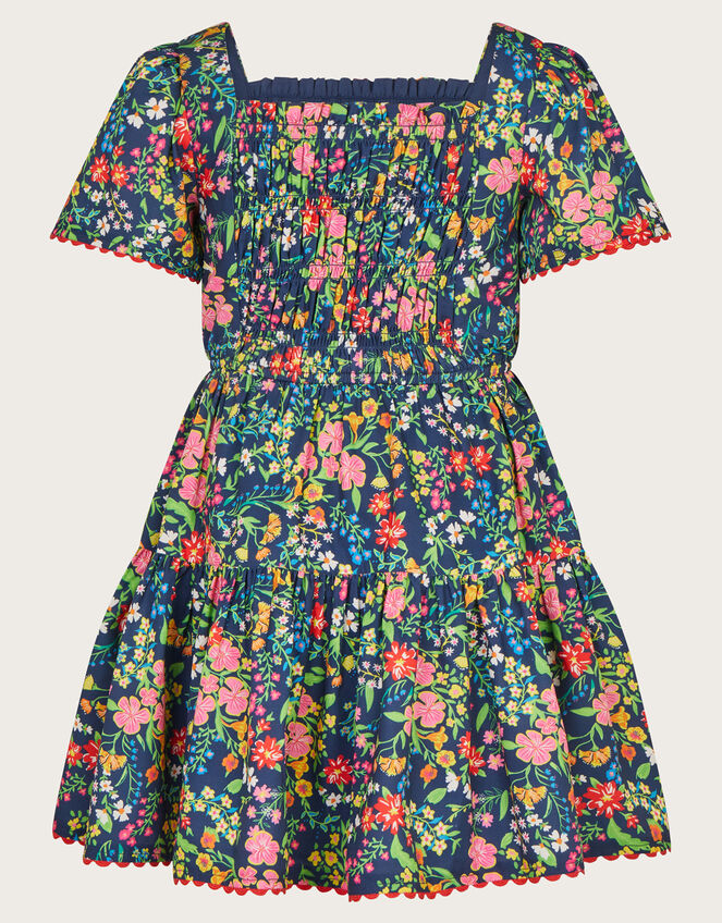 Paisley Print Dress, Blue (NAVY), large