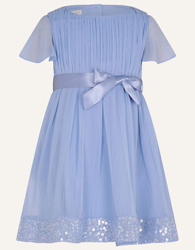 Baby Grace Sequin Dress Blue, Blue (PALE BLUE), large
