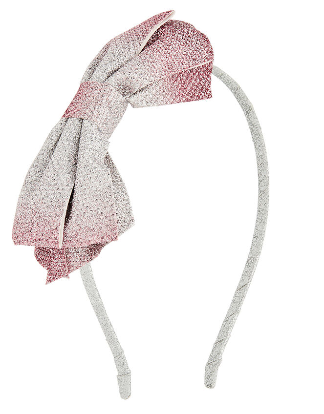 Alexa Ombre Glitter Bow Headband, , large