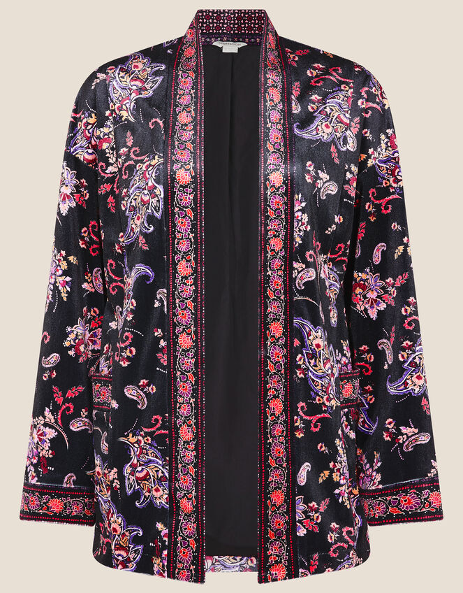 Paisley Print Velvet Jacket Black | Casualwear | Monsoon UK.