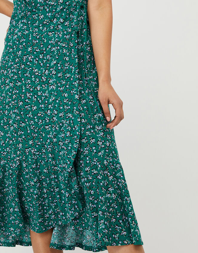 Fagen Ditsy Print Midi Dress, Green (GREEN), large