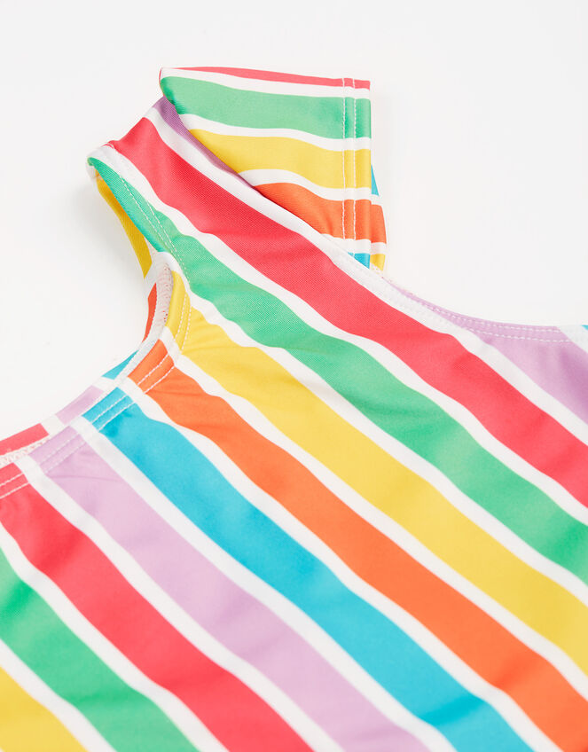 Frugi Marina Stripe Swimsuit , Multi (MULTI), large