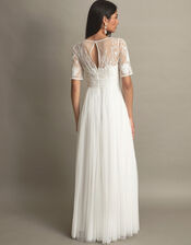 Ali Embroidered Bridal Maxi Dress, Ivory (IVORY), large