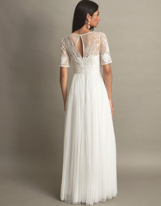 Ali Embroidered Bridal Maxi Dress, Ivory (IVORY), large