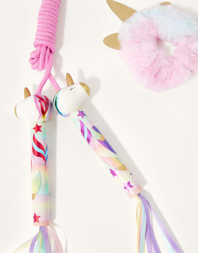 Unicorn Skipping Rope and Scrunchie Set, , large