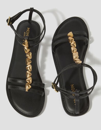 Simi T-Bar Strappy Sandals, Black (BLACK), large