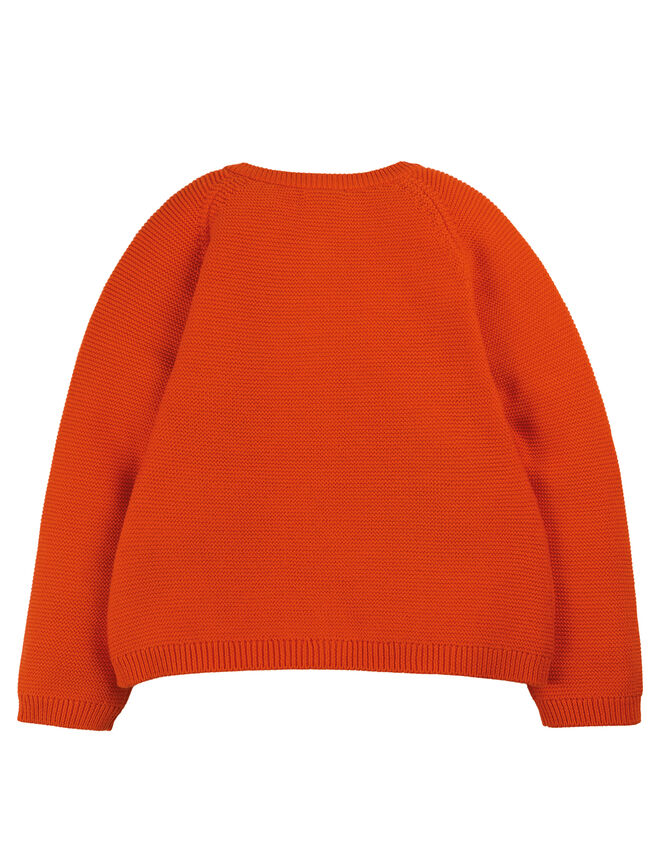 Frugi Patsy Pocket Cardigan, Orange (ORANGE), large