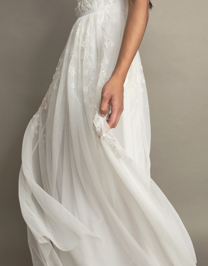 Celina Embellished Maxi Wedding Dress, Ivory (IVORY), large