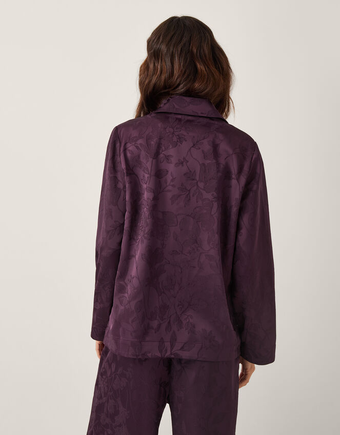 Rory Floral Satin Blazer, Purple (PURPLE), large