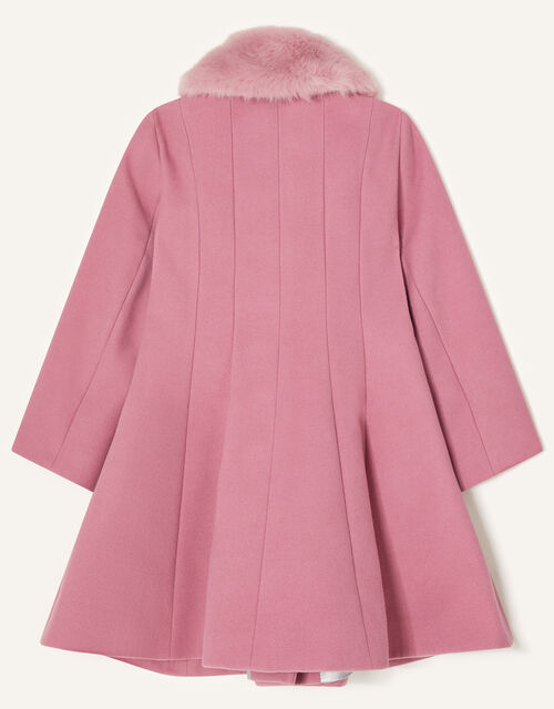 Fluffy Pom-Pom Swing Coat, Pink (PINK), large