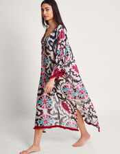 Fringe Print Kaftan, , large