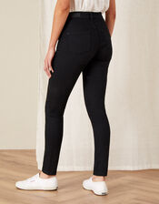 Nadine Short Length Jeans with Organic Cotton, Black (BLACK), large