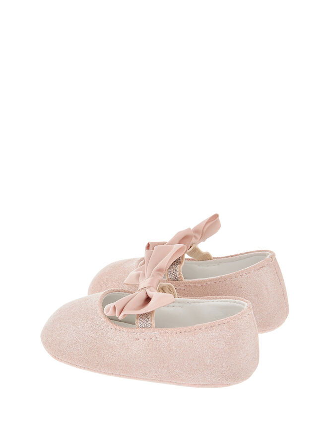 Baby Lottie Satin Bow Bootie Shoes, Pink (PINK), large