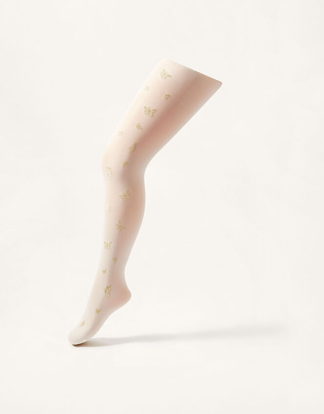 Butterfly Glitter Tights, Gold (GOLD), large