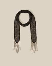 Rosa Embellished Skinny Scarf, , large