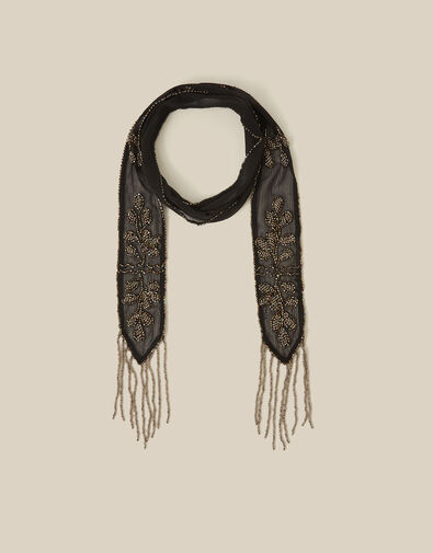 Rosa Embellished Skinny Scarf, , large