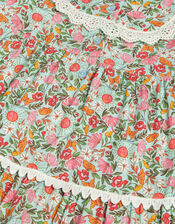 Solstice Print Tiered Dress, Green (GREEN), large