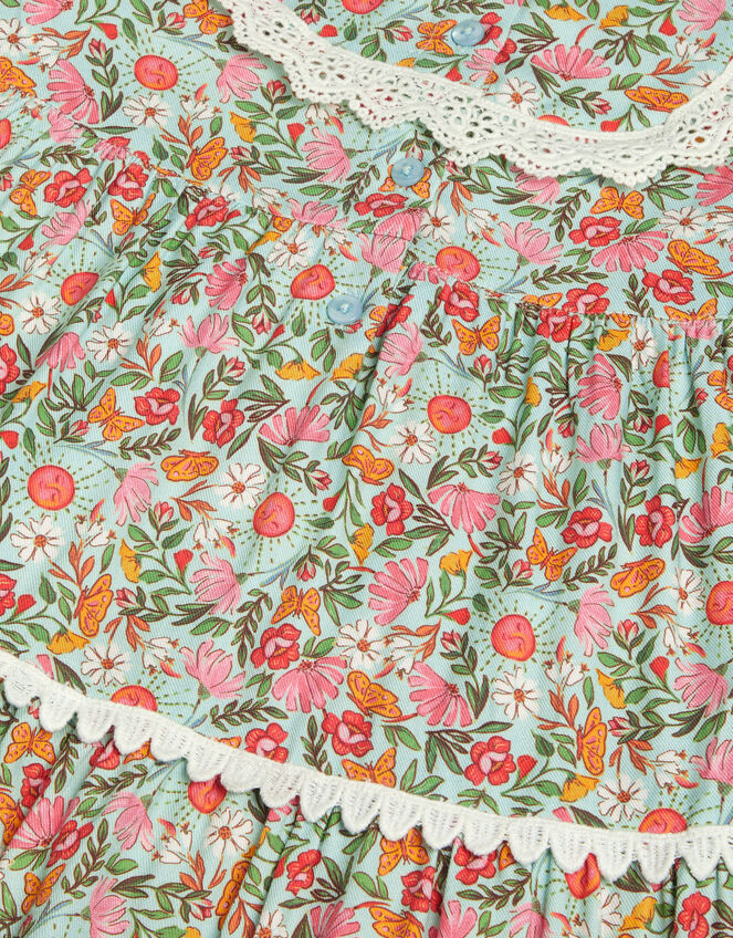 Solstice Print Tiered Dress, Green (GREEN), large