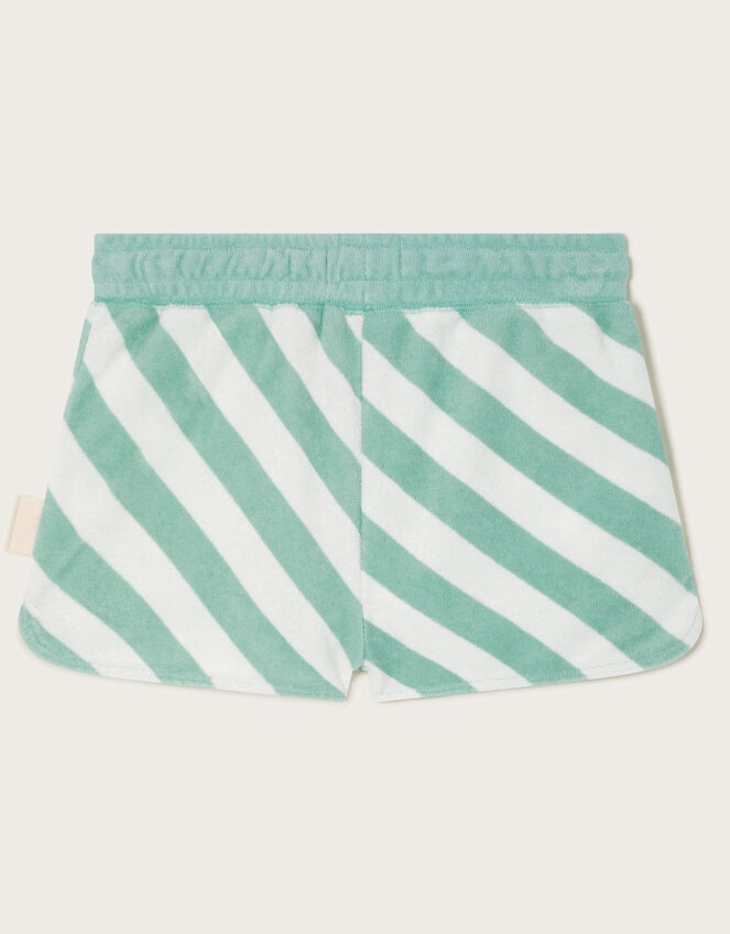 Stripe Terry Shorts, Green (GREEN), large