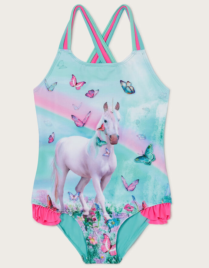 Rainbow Unicorn Frill Ballet Swimsuit