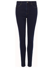Iris Regular-Length Skinny Jeans, Blue (BLUE BLACK), large