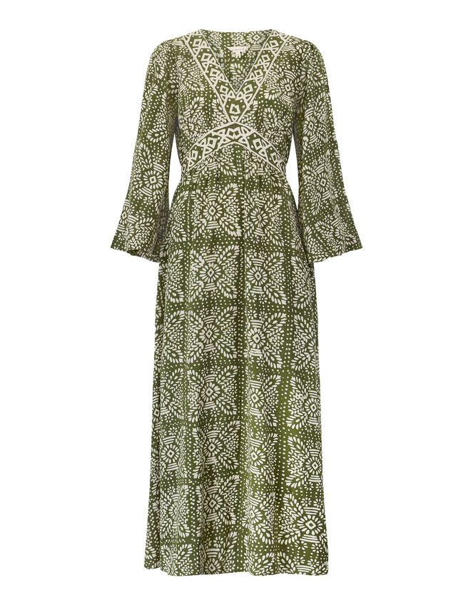 East Ashley Batik Maxi Dress, Green (GREEN), large