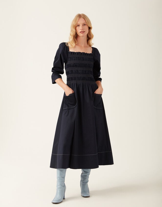 Mirla Beane Teja Dress, Blue (NAVY), large