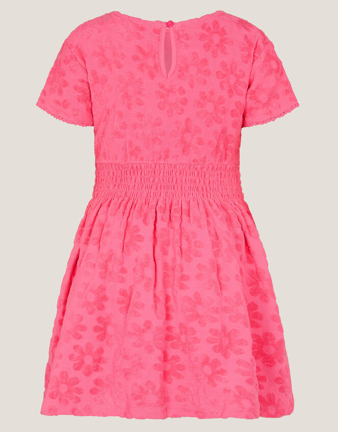 Floral Print Terry Dress, Pink (PINK), large