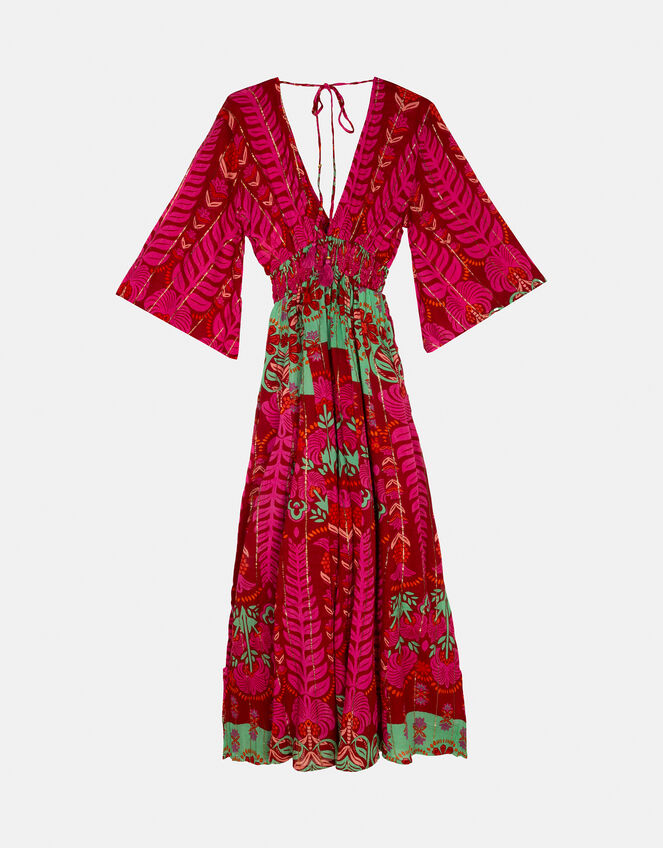 Piti Cuiti Boho Floral Wide Leg Jumpsuit, Pink (PINK), large
