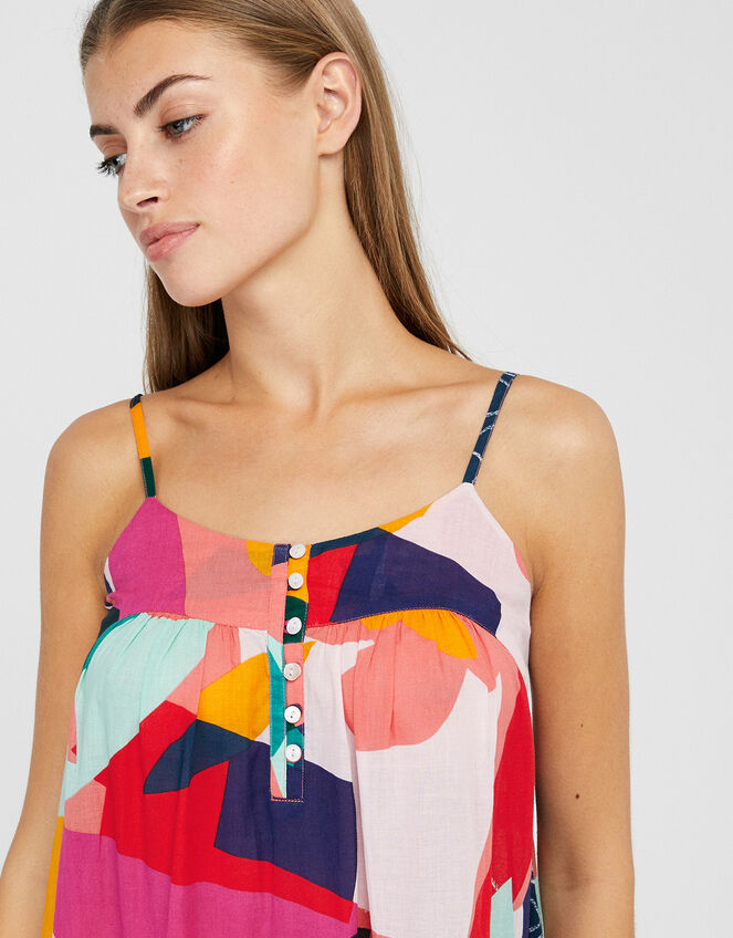 Iona Colourful Maxi Dress in Organic Cotton, Multi (MULTI), large