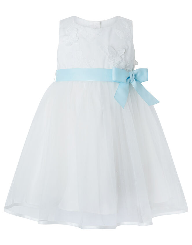 Baby Butterfly Mesh Occasion Dress, Ivory (IVORY), large