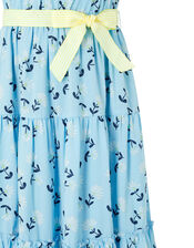 Chloe Floral Tiered Maxi Dress in Recycled Fabric, Blue (BLUE), large