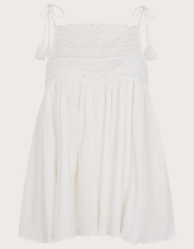 Halter High Neck Detail Cami, White (WHITE), large