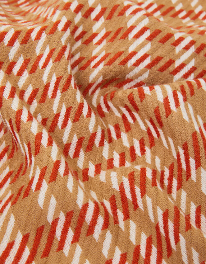 Woven Check Scarf, , large