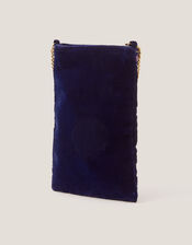 Fallon Floral Embroidered Velvet Phone Bag, , large
