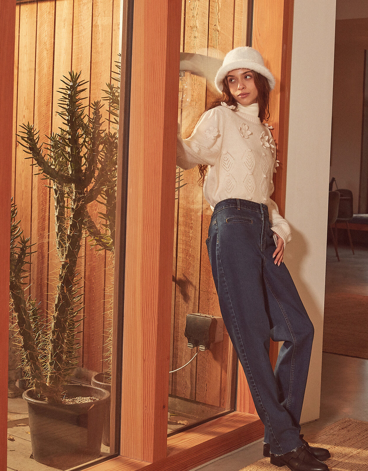 Deep cuff jeans hot sale