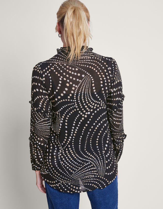Dora Spot Blouse, Black (BLACK), large